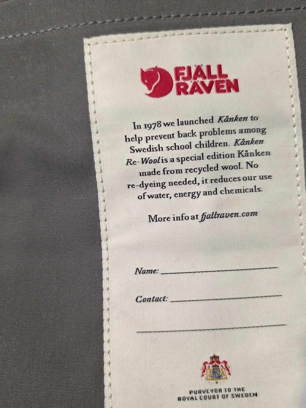 NWT! Kånken Re-Wool Laptop 15
